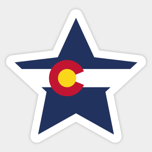 Colorado State Flag Star Sticker